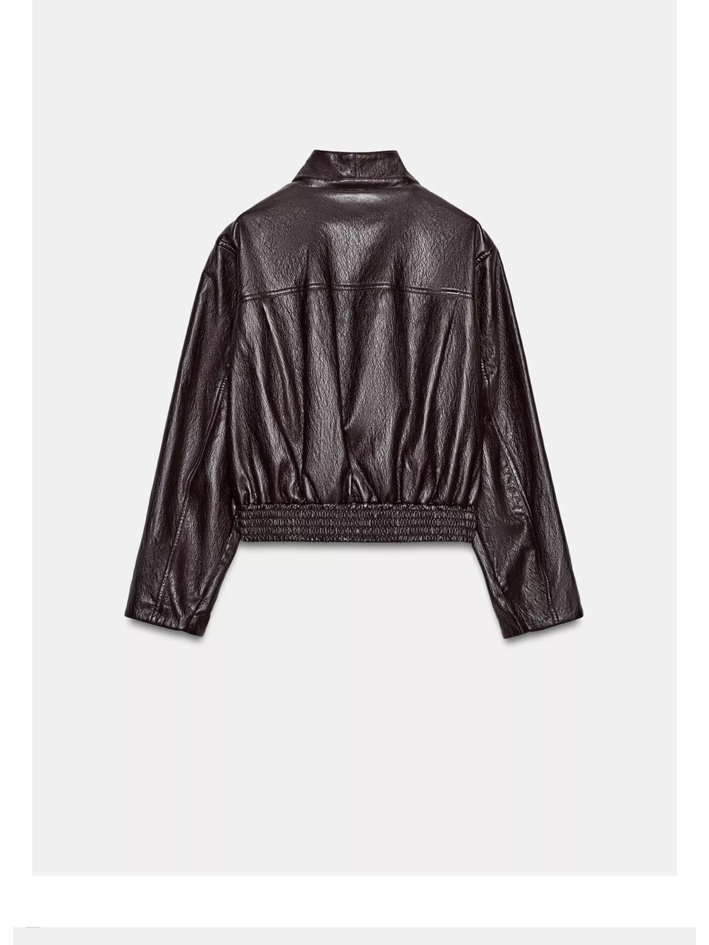 ✨SALE✨ ZARA FAUX LEATHER CROPPED BOMBER JACKET ✨SALE✨ - Picture 8 of 13